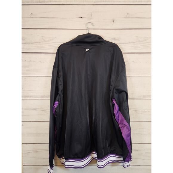 Zipway Men's Black Purple Long Sleeve‎ Full Zip LA Lakers Track Jacket Size 5X - Picture 2 of 6